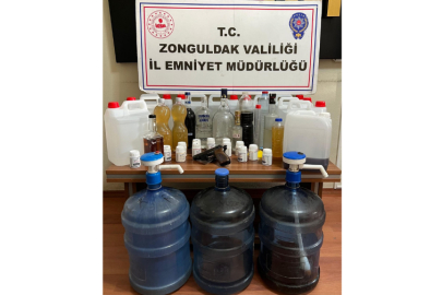 Zonguldak’ta 45 litre etil alkol ele geçirildi
