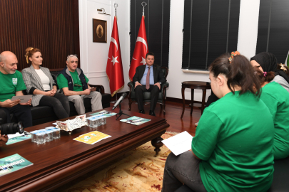 Başkan Aydın özel misafirlerini ağırladı
