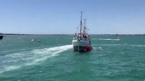 Özgürlük Filosu'nun yeni yardım gemisi 'Handala' İtalya'dan hareket etti