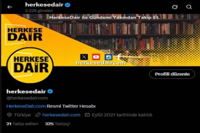 Herkesedair.com'u  X'de takip edin