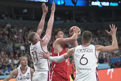 A Milli Erkek Basketbol Takımı, Letonya'ya şans tanımadı