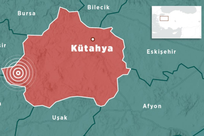 Kütahya'da 4,9 büyüklüğünde deprem