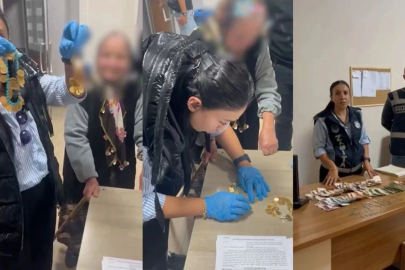 Hastane önünde dilenen kadının üzerinden servet çıktı! 67 çeyrek altınla yakalandı