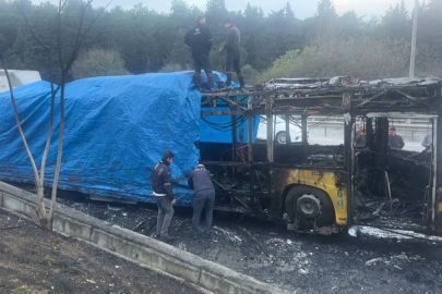 İstanbul'da İETT otobüsü alev topuna döndü