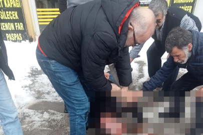 Çatından üzerine kar ve buz kütlesi düşen kişi ağır yaralandı