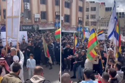 Suriye'de Dürziler İsrail bayraklarıyla sokaklara inip ayrılıkçı sloganlar attı