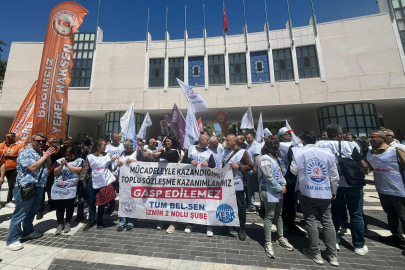 İzmir'de 4 belediyenin memurları, iş bırakıp CHP il binasına yürüdü