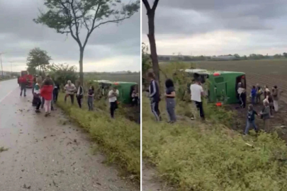 Çanakkale’de otobüs devrildi: Çok sayıda yaralı var