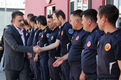 Başkan Vekili Şahin Biba'dan İtfaiye personeli’ne bayram ziyareti