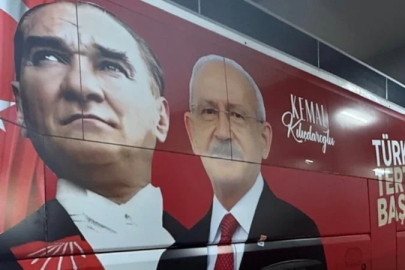 CHP'nin otobüslerine Kılıçdaroğlu resimleri giydirildi