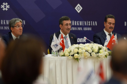 Cumhurbaşkanı Yardımcısı Yılmaz, Aşkabat'ta Türk İş Dünyası Buluşması programına katıldı