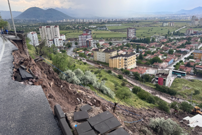 Kayseri'de istinat duvarı çöktü