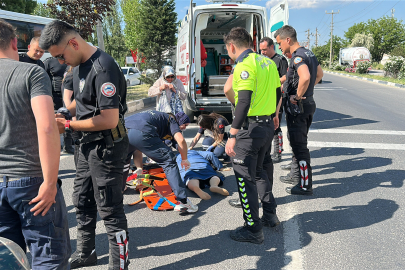 Hafif ticari aracın çarptığı kadın ağır yaralandı