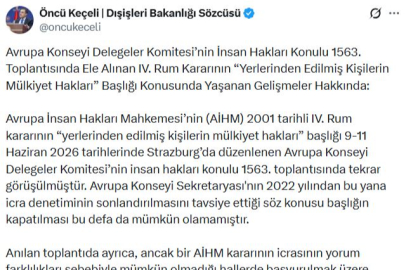 Keçeli: Türkiye, Avrupa İnsan Hakları Sözleşmesi sisteminin aşındırılmasından endişe duymaktadır