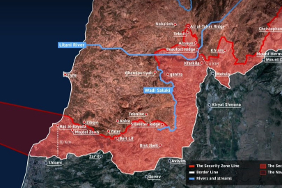 İsrail ordusu, Lübnan'ın güneyindeki işgalini genişlettiğine dair harita yayınladı