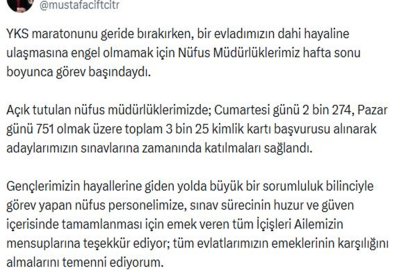 3 bin 25 kişi, YKS'ye yetişebilmek için sınav günü kimlik başvurusu yaptı