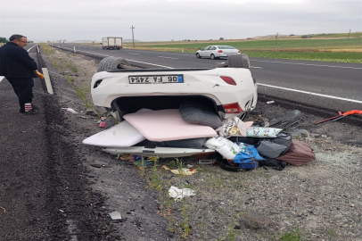 Nevşehir'de otomobil takla atıp devrildi; 4 yaralı