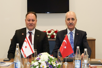 TBMM Başkanı Kurtulmuş, KKTC Cumhuriyet Meclisi Başkanı Öztürkler ile görüştü