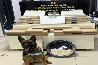 Mersin’de 520 bin uyuşturucu hap ele geçirildi; 2 tutuklama