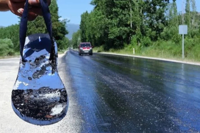 Adıyaman’da sıcak hava asfaltı eritti