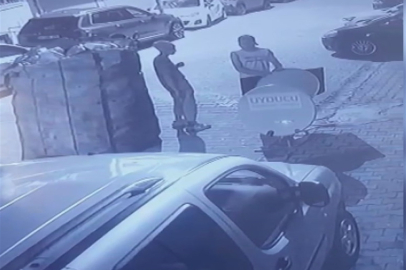 Ataşehir’de uydu anteni hırsızlığı kamerada