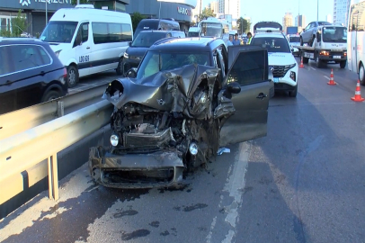 Pendik’te zincirleme kaza: 2 yaralı