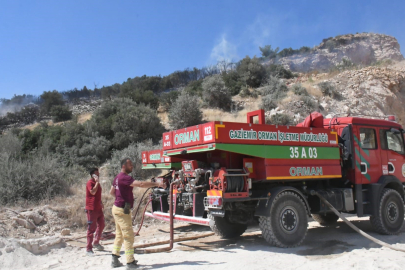 İzmir'de ormanlık alanda çıkan yangın erken müdahaleyle kontrol altında