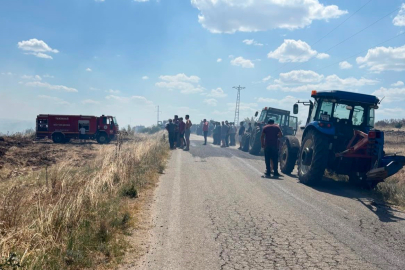 Tekirdağ'da anız yangınında 150 dönüm alan zarar gördü
