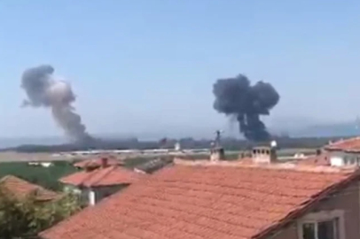 Yalova'da askeri eğitim uçağı düştü