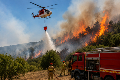 Mudanya’da korkutan yangın: Havadan ve karadan müdahale ediliyor