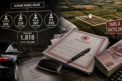Alihan Kuriş ailesinin servet haritası: 4 isimde 1818 tapu işlemi
