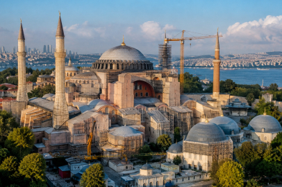 Ayasofya’da Cumhuriyet tarihinin en kapsamlı restorasyonu sürüyor