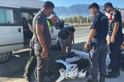 Bursa’da motosikletteki 2 kişi ölümden döndü