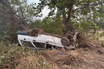İnegöl’de otomobil şarampole yuvarlandı: 8 yaralı