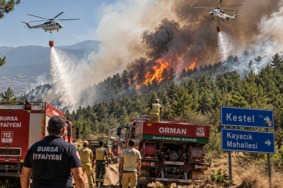 Bursa’da Kestel’de orman yangını: Havadan ve karadan müdahale
