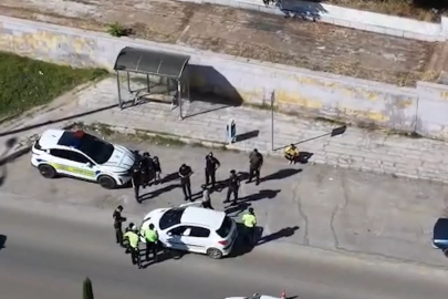 Kırıkkale'de denetimi görünce yer değiştirdi, dron saniye saniye kaydetti