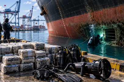 Mersin Limanı’nda dev operasyon: Geminin su altındaki zulasından 350 kilo kokain çıktı