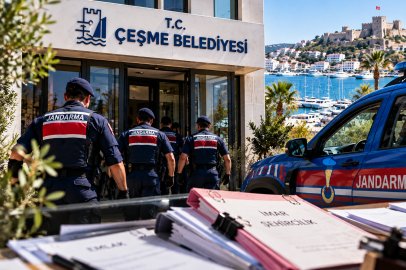 Çeşme Belediyesi’ne operasyonda 8 gözaltı: 3 şüpheli aranıyor
