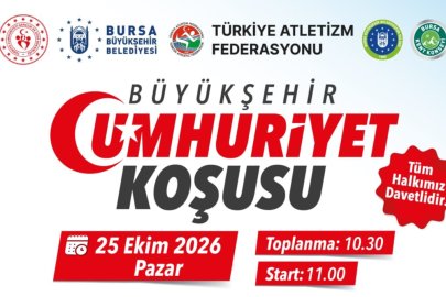 Bursa'da Cumhuriyet'in 103. yılına özel koşu! 25 Ekim'de 5 kilometrelik parkur